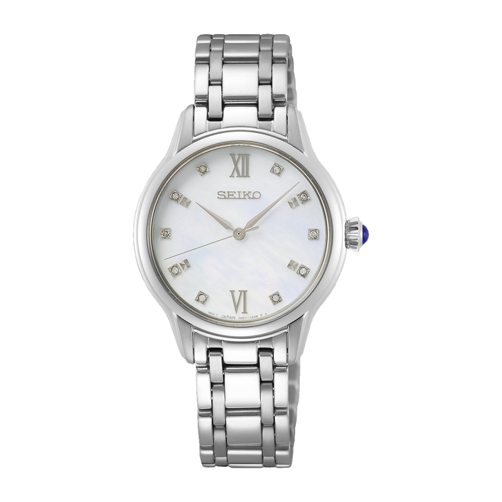 Seiko Core Diamond White Ladies Watch SRZ537P1