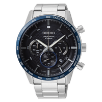 Thumbnail for Seiko Chronograph Men's Black Watch SSB357P1