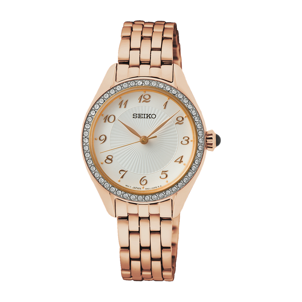 Seiko Caprice Ladies Rose Watch SUR396P