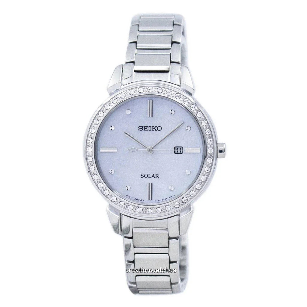 Seiko Solar Diamond Accent Ladies Watch SUT327P1