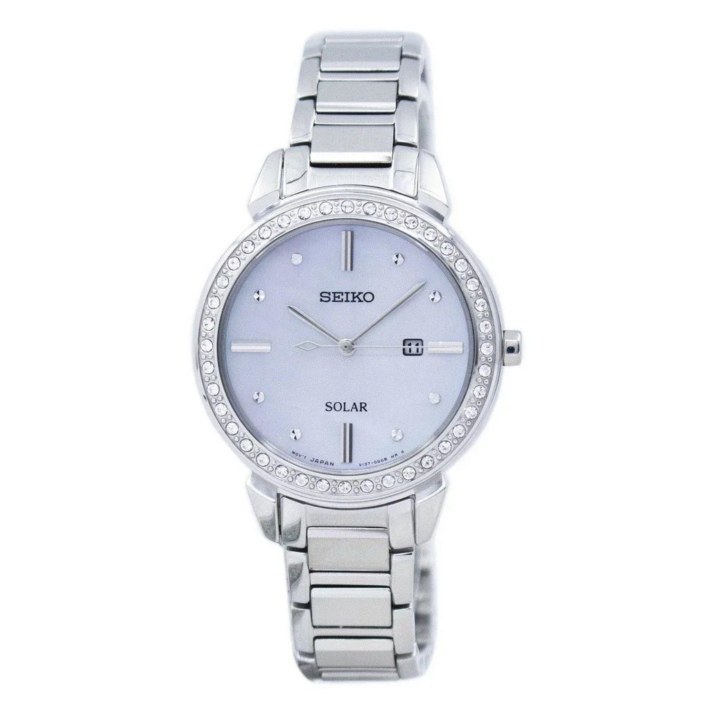 Seiko Solar Diamond Accent Ladies Watch SUT327P1