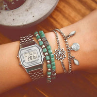 Thumbnail for Casio Ladies Watch Digital Vintage Classic Grey Silver LA680WA-7DF