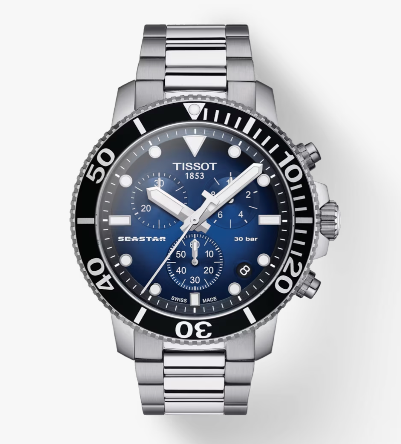 Tissot Seastar 1000 Chronograph Men's Graded Blue Watch T1204171104101