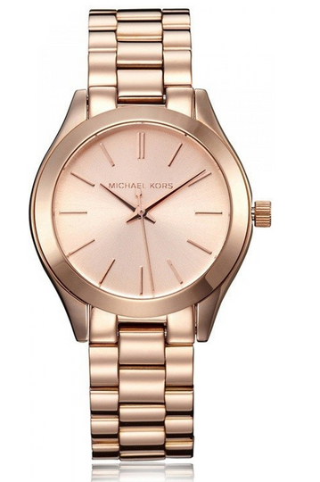 Michael Kors Ladies Watch Mini Slim Runway Rose Gold MK3205 – Watches &  Crystals