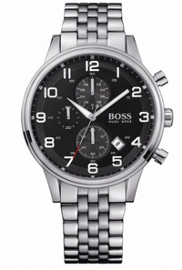 Thumbnail for BOSS Mens Watch Black Chronograph Stainless Steel Watch HB1512446