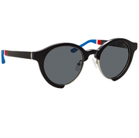 Thumbnail for Orlebar Brown Oval Oval Black with Grey Lenses