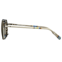Thumbnail for Kris Van Assche Sunglasses Titanium Rectangular Burnt Silver Gold Clip On with Silver Mirror Lenses