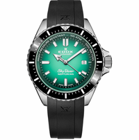 Thumbnail for Edox 80120-3NCA-VDN Men's Neptunian Sky Diver Automatic Green Watch