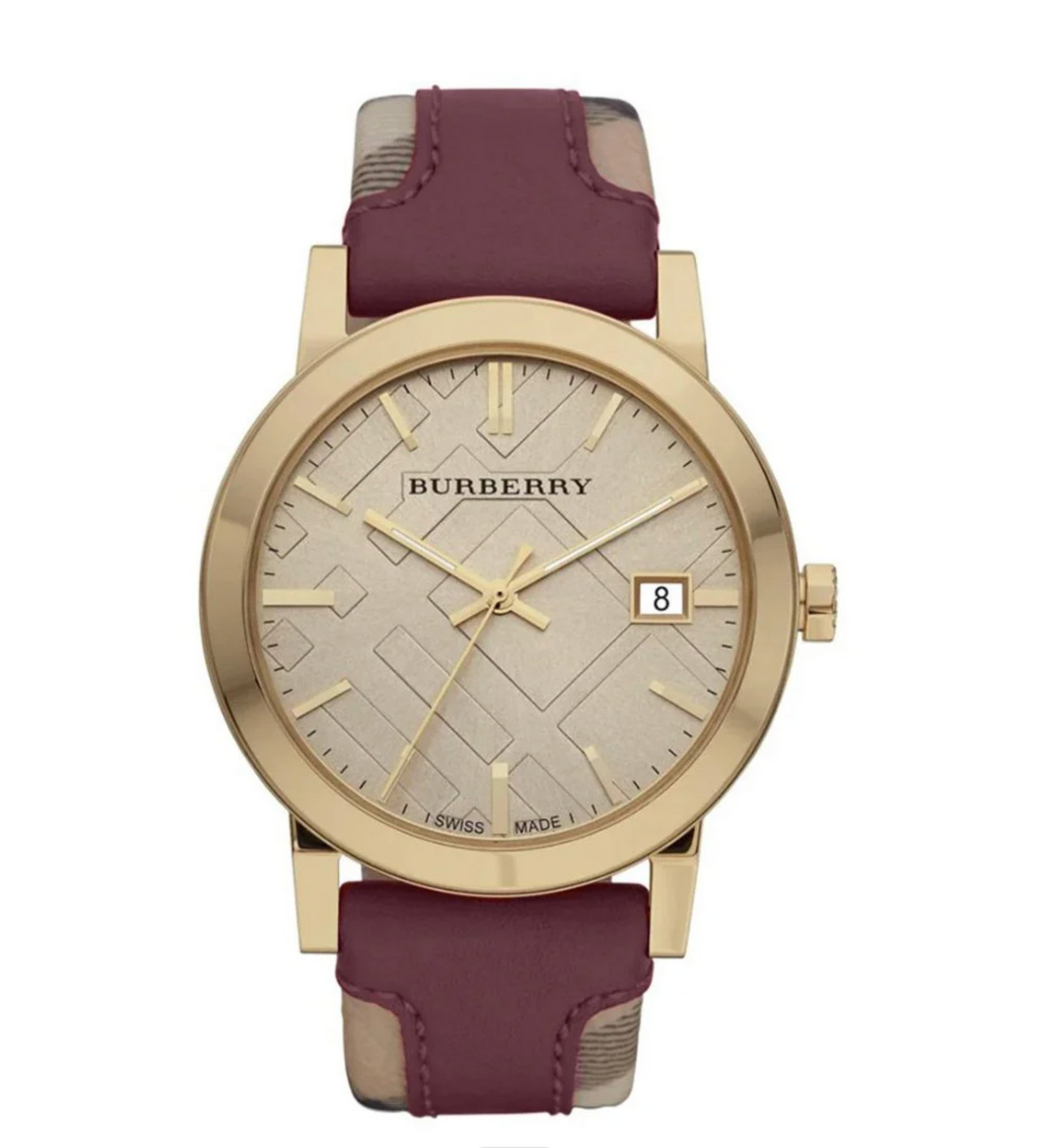 Burberry Ladies Watch The City Check Gold
