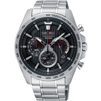 Thumbnail for Seiko Chronograph Men's Black Watch SSB355P1