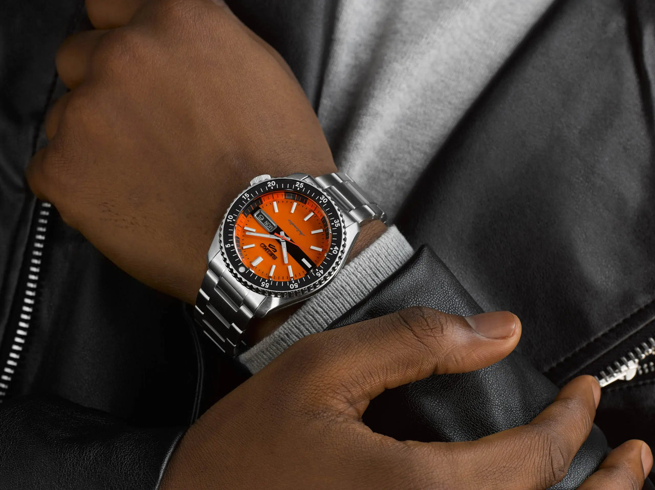 Seiko Men's Watch 5 Sports Orange ‘New Double Hurricane’