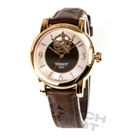 Thumbnail for Tissot Ladies Automatic Watch Heart Flower 35mm Powermatic 80 Brown T0502073711704