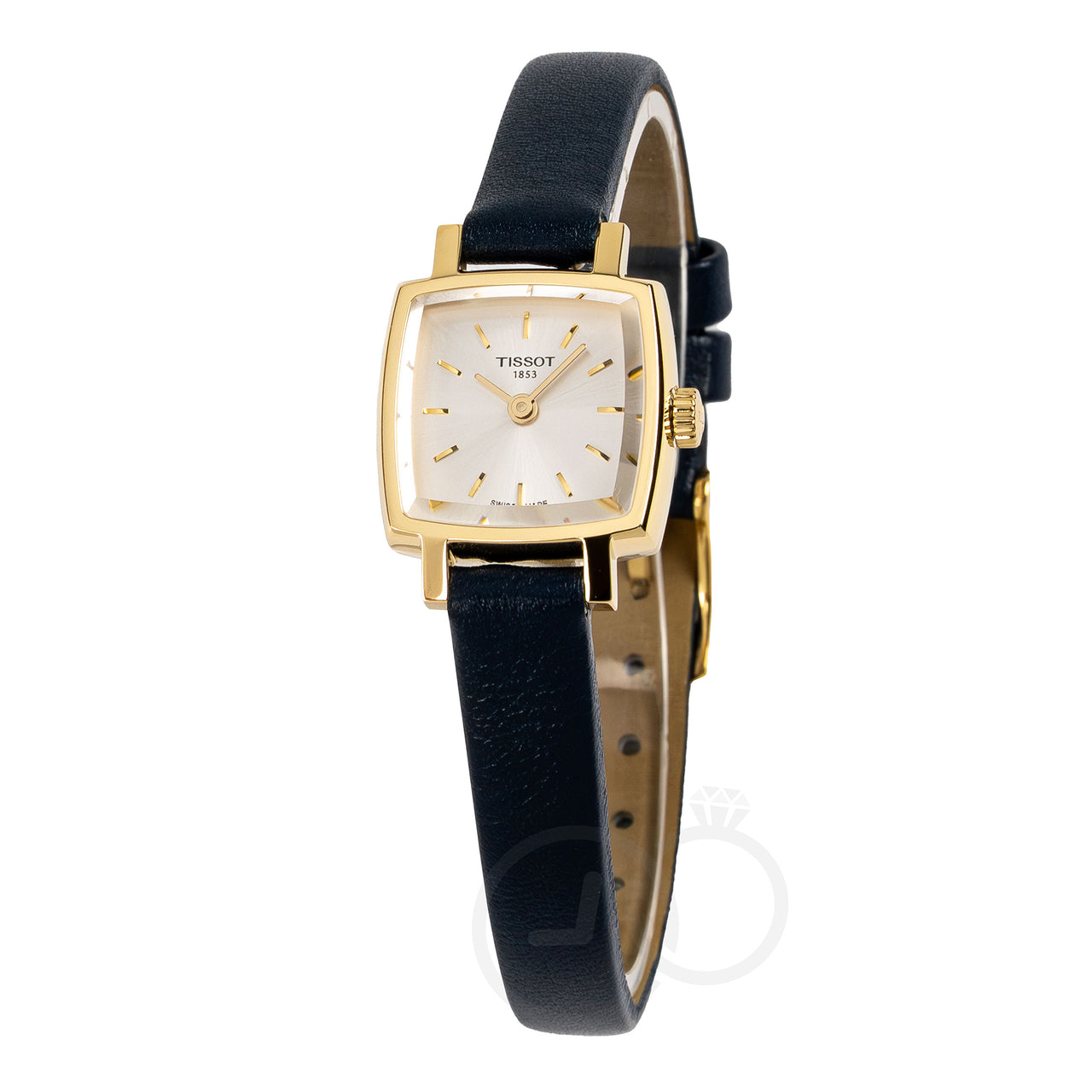 Tissot Lovely 20mm Gold Ladies' Navy Blue Square Watch