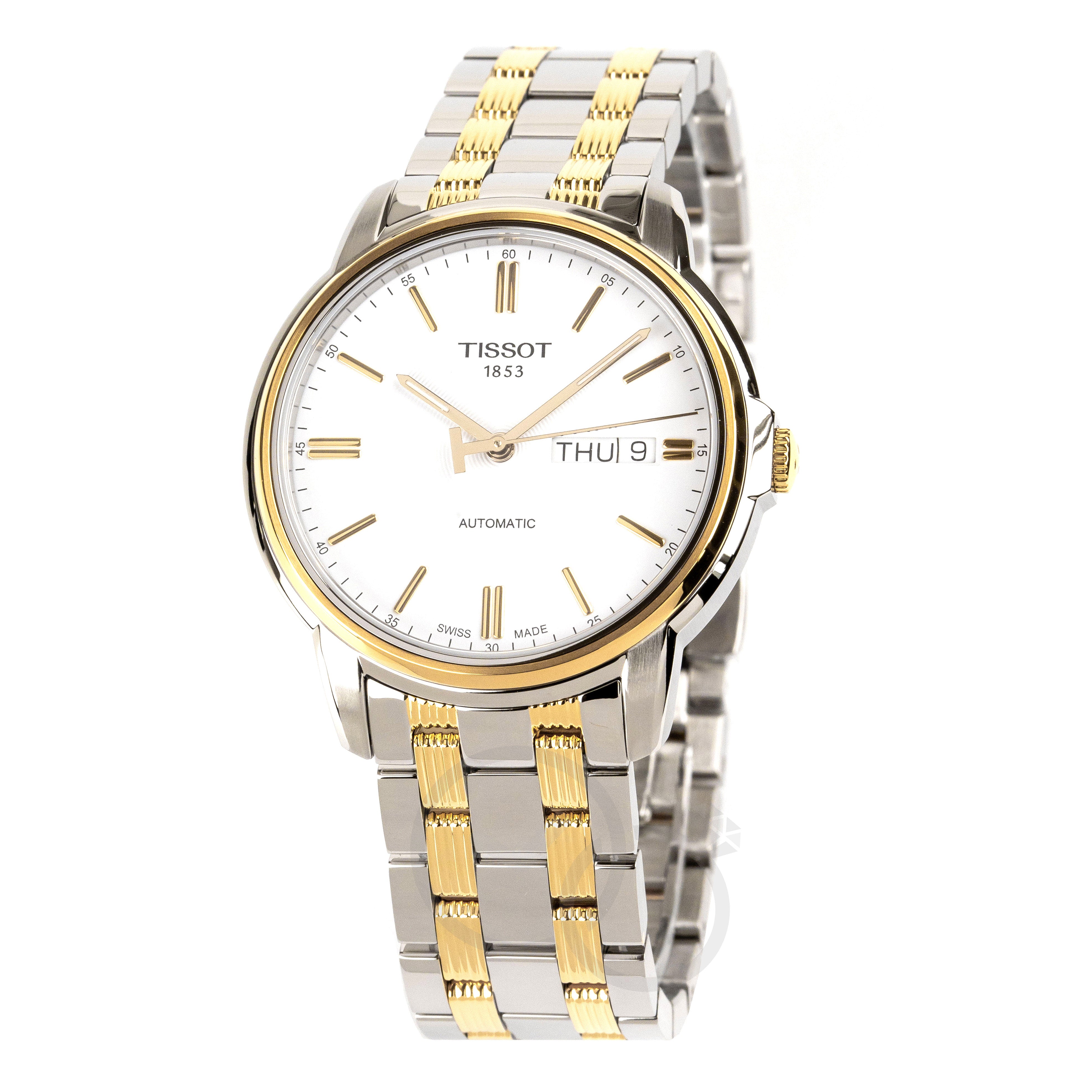 Tissot Men's Watch Automatics III T-Classic 39mm Silver Gold T0654302203100