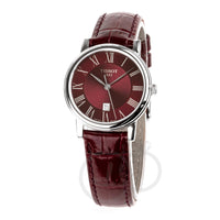 Thumbnail for Tissot Carson Premium Ladies Silver Watch Red Burgundy T1222101637300