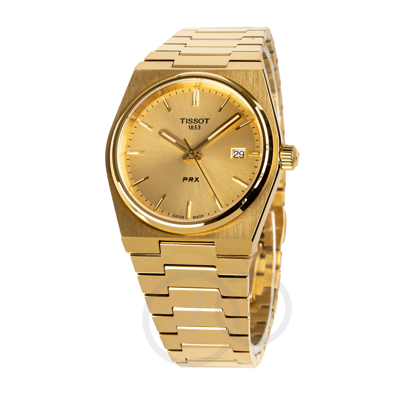 Tissot Prx 35Mm Unisex Gold Watch T1372103302100