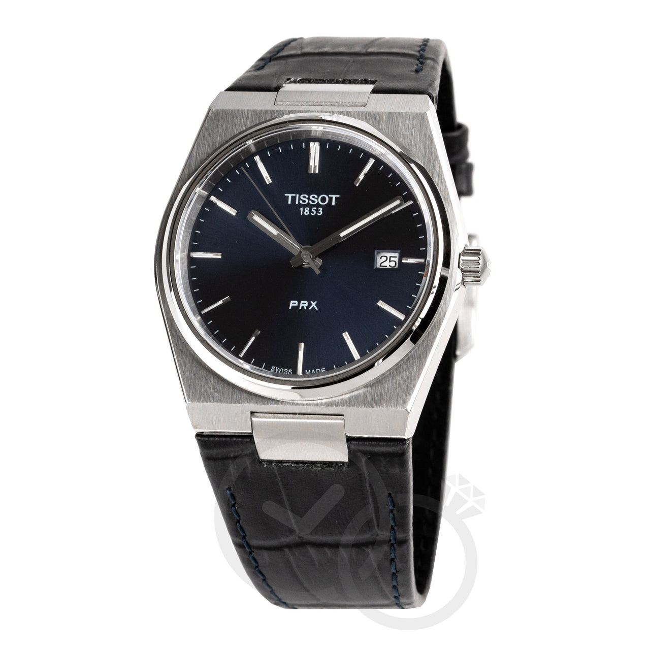 Tissot Men's Watch PRX Blue Leather T1374101604100