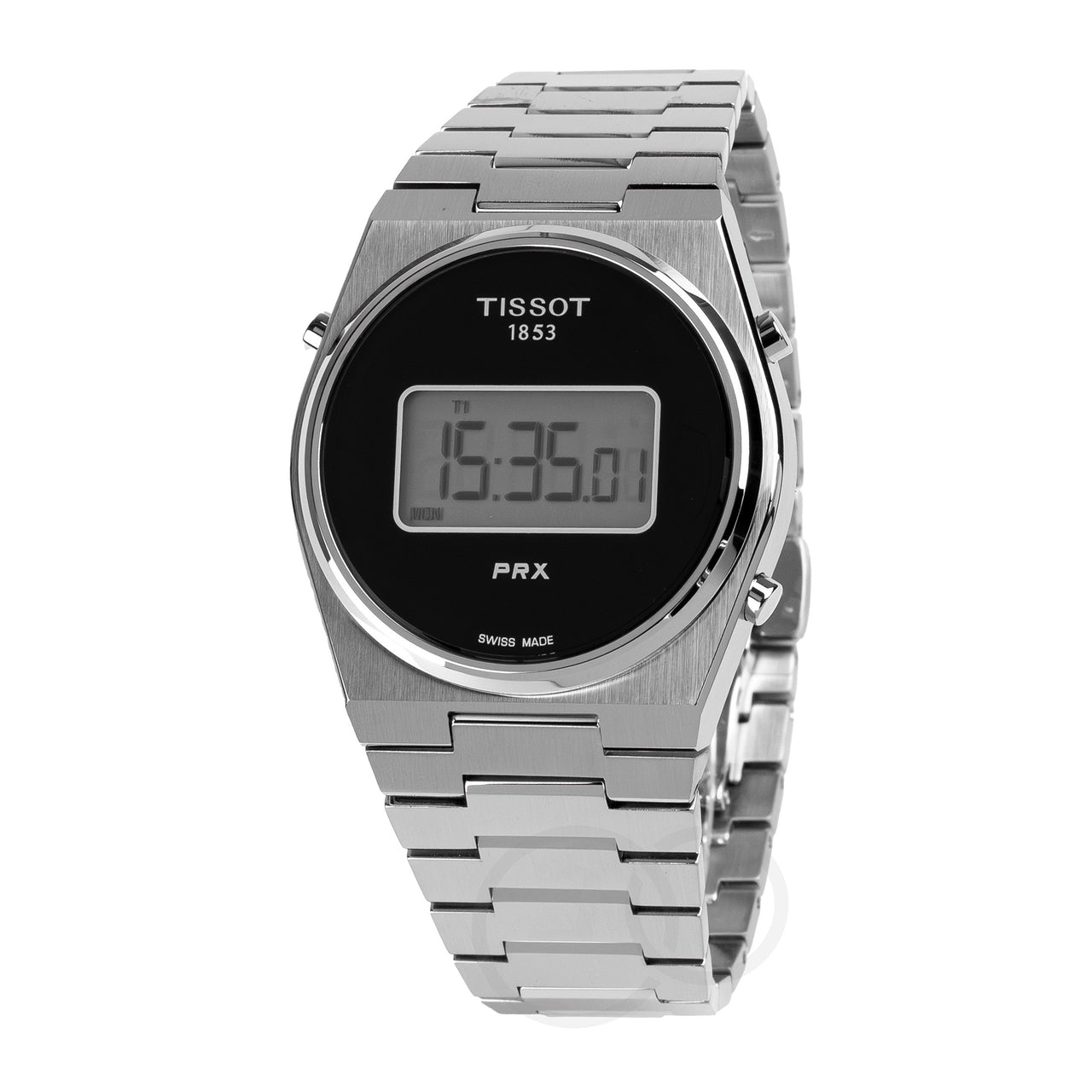 Tissot PRX Digital 40mm Silver Black Men's Watch
