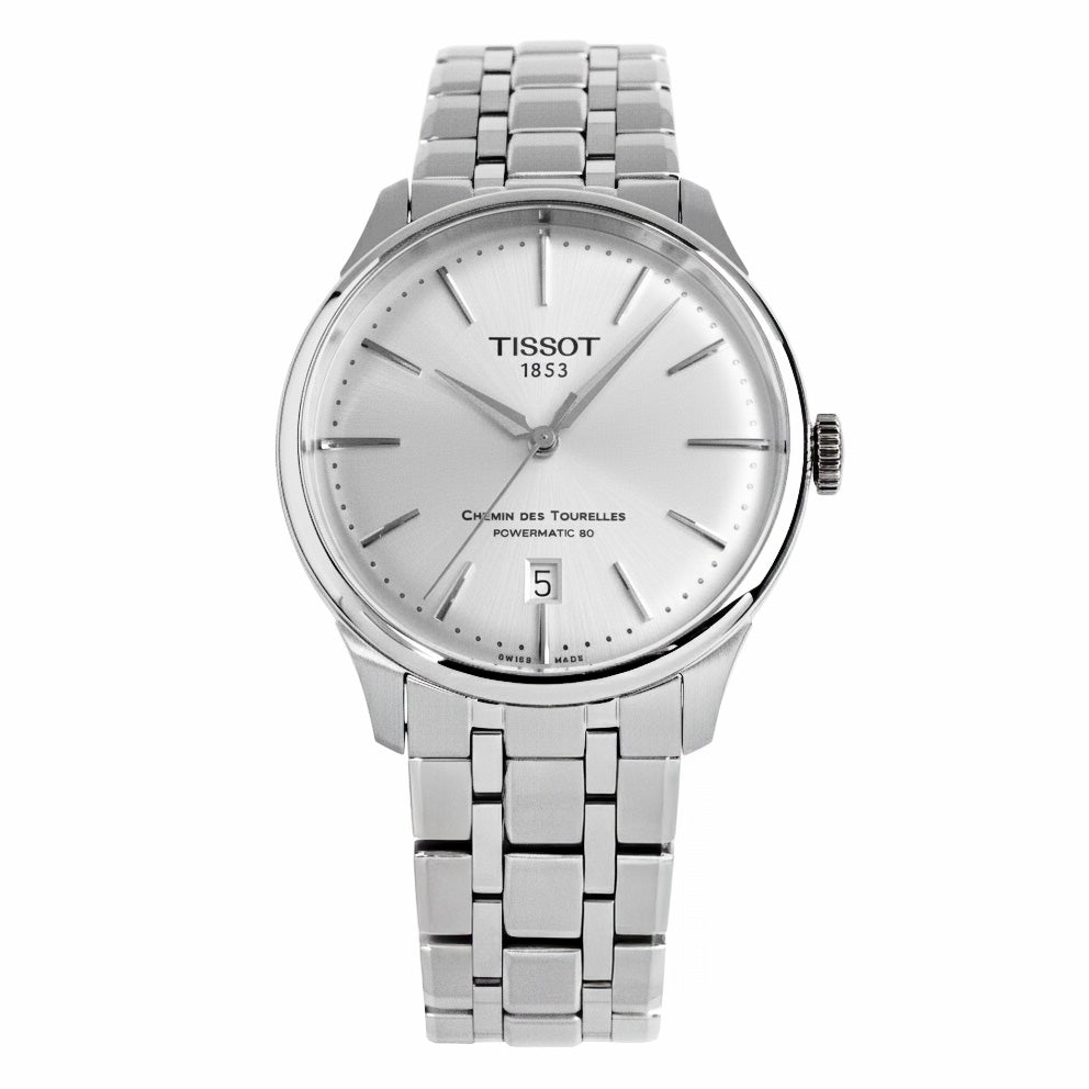 Tissot Men's 39mm Chemin des Tourelles Powermatic 80 Silver Watch