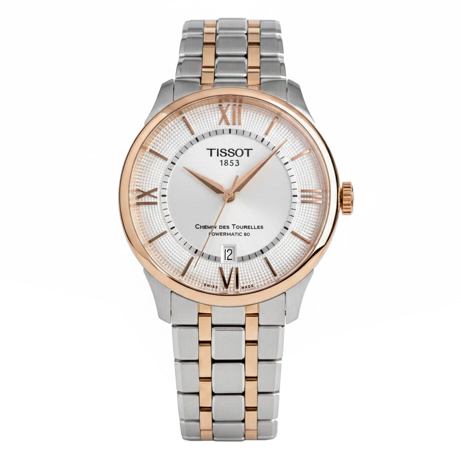 Tissot Men's 39mm Chemin des Tourelles Powermatic 80 Two-Tone Watch