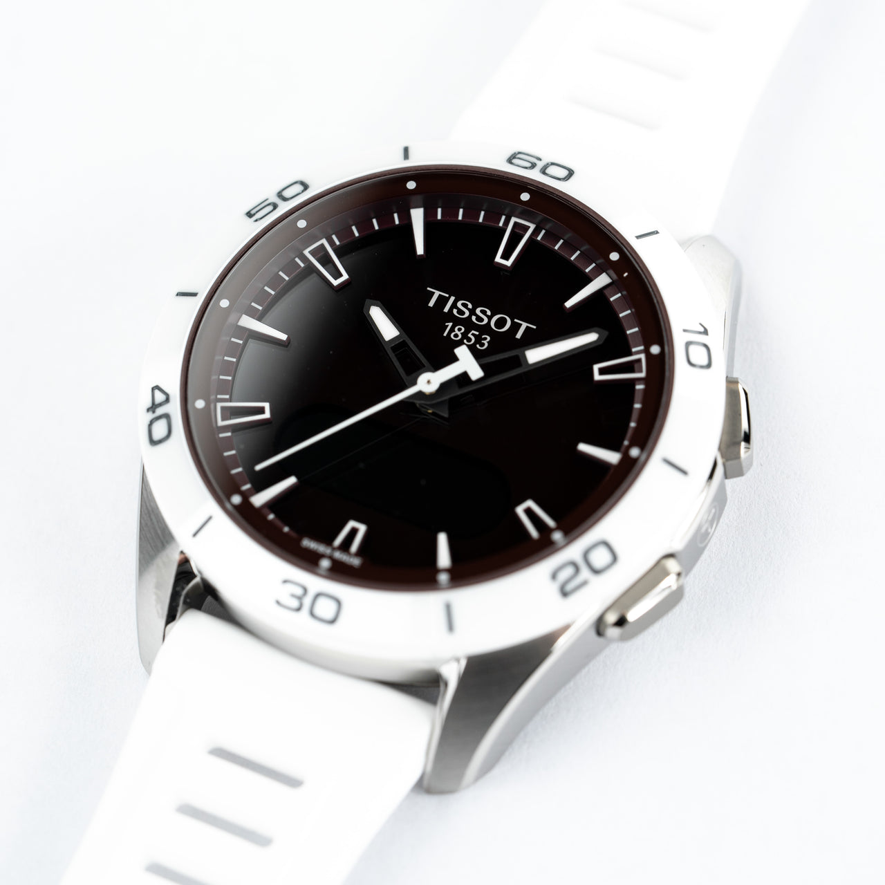 Tissot Unisex Solar Smartwatch 44mm T-Touch Connect Sport White