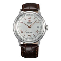 Thumbnail for Orient 2nd Generation Bambino Men's Silver Brown Watch TAC00008W0