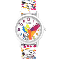 Thumbnail for Timex Peanuts Weekender Color Rush Unisex White Watch TW2V77600