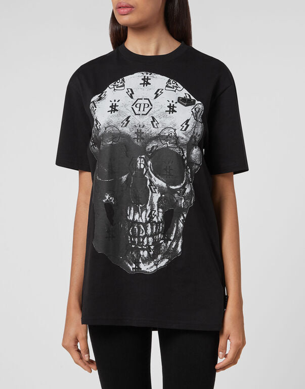 Philipp Plein LS Round Neck Print Skull T-Shirt Size XXL