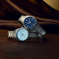 Thumbnail for Casio Unisex Quartz Date Watch 35mm Classic Ice Blue Silver