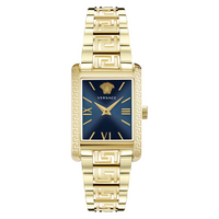 Thumbnail for Versace Ladies Watch Tonneau 33mm Blue Gold Bracelet VE1C01022