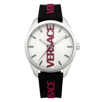 Thumbnail for Versace V-Vertical Men's White Dial Black Watch VE3H00122