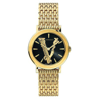 Thumbnail for Versace Virtus 36mm Ladies' Black Gold Watch VERI00820