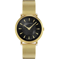 Thumbnail for Versace Ladies Watch V-Circle 38mm Black Gold