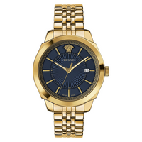 Thumbnail for Versace Men's Watch Icon Classic Blue Gold Bracelet VEV901423