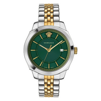 Thumbnail for Versace Men's Watch Icon Classic Green Two-Tone Bracelet VEV901623