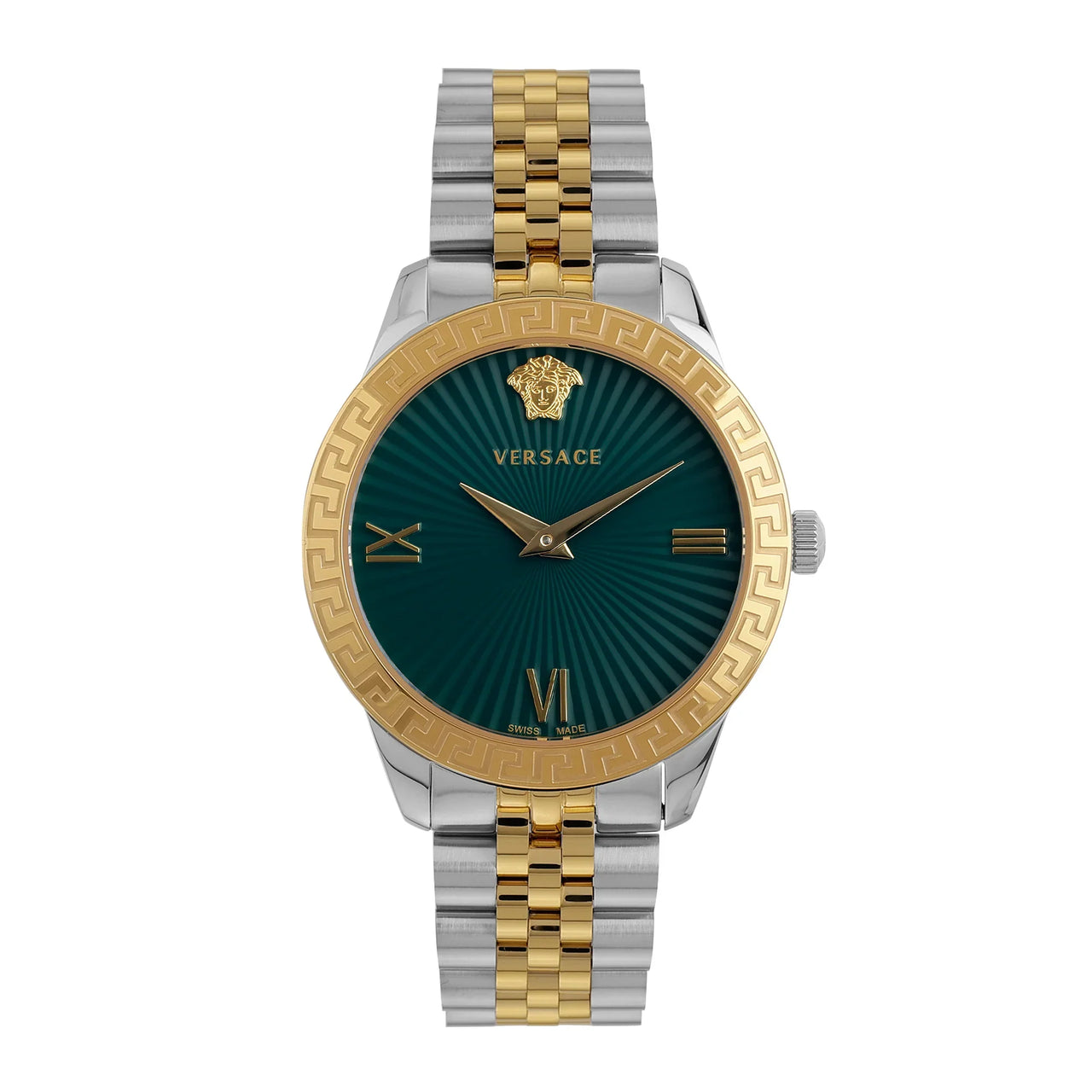 Versace Greca Signature Ladies Green Dial Watch VEVC01021