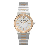 Thumbnail for Versace Greca Logo Ladies' Silver Gold Watch VEVH01020