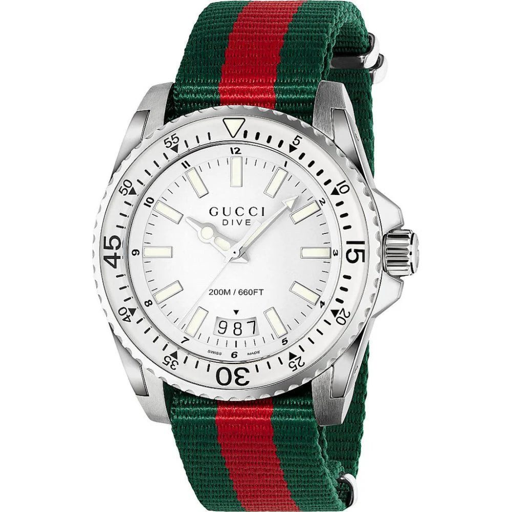Gucci Watch Dive Men's 45mm Silver