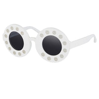 Thumbnail for Yaz Bukey x Linda Farrow White Grey Sunglasses