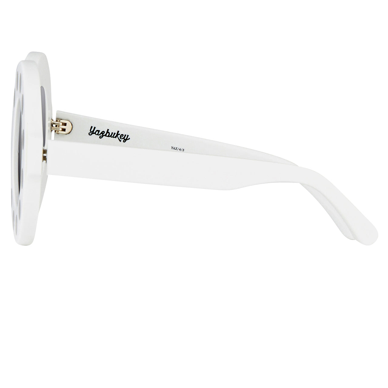 Yaz Bukey x Linda Farrow White Grey Sunglasses
