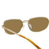 Thumbnail for Y/Project x Linda Farrow Brown Polarised Sunglasses