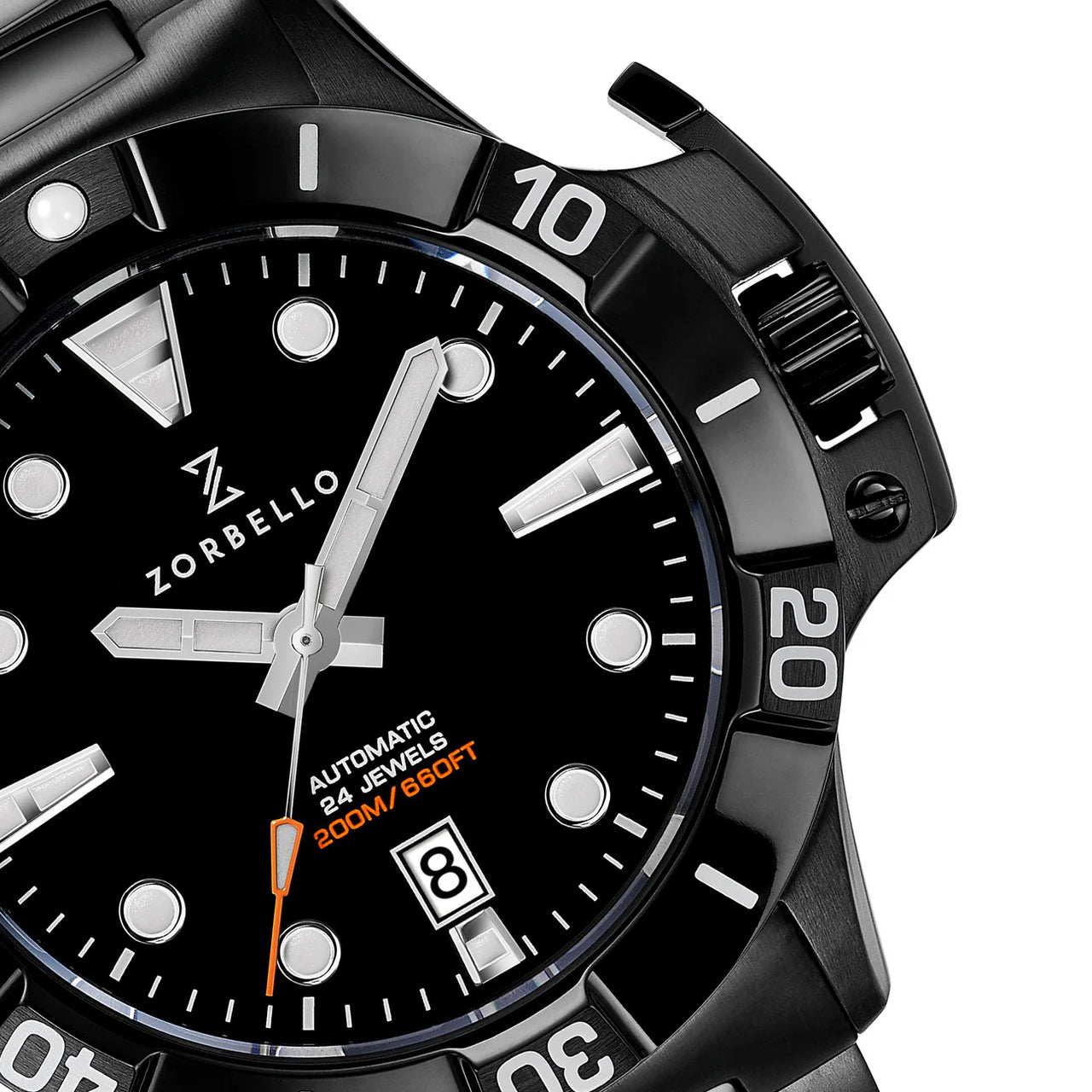 Zorbello D1 Ocean Limited Edition Men's Black Watch ZBAG005