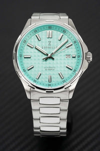 Thumbnail for Zorbello Mechanical Watch M1 Series Tiffany Blue LumiNova® ZBAE003