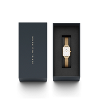 Thumbnail for Daniel Wellington Quadro Pressed Evergold Ladies White Watch DW00100556