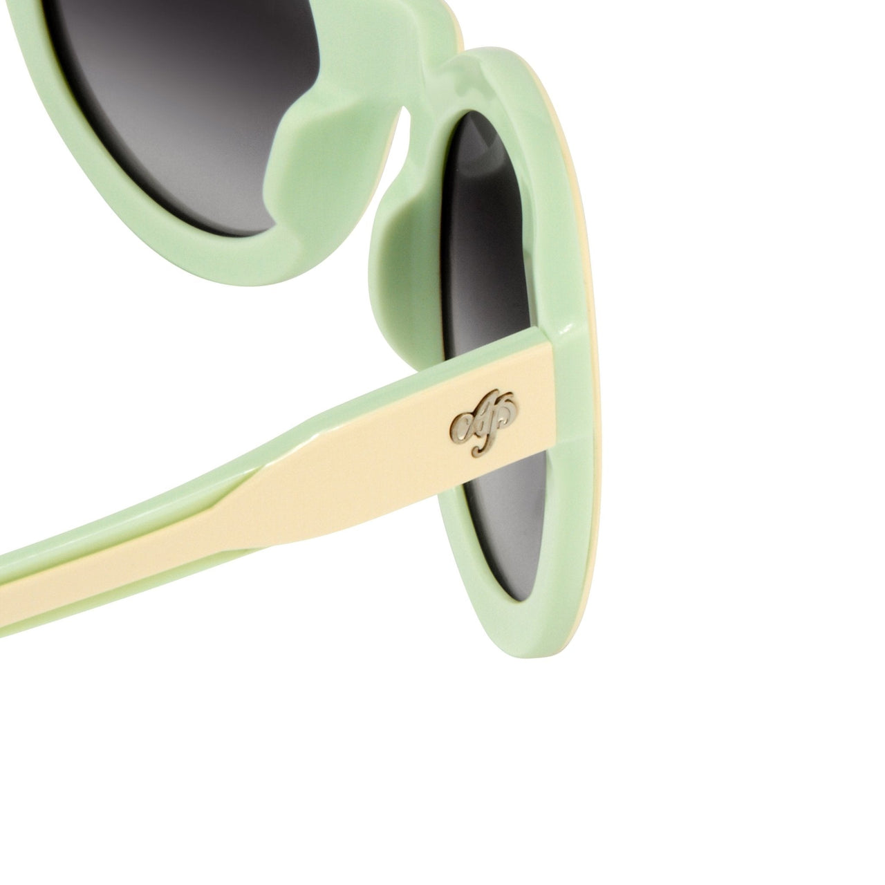 Agent Provocateur Women Sunglasses Round Cream/Green and Grey Lenses Category 3 - AP65C4SUN - Watches & Crystals