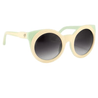 Thumbnail for Agent Provocateur Women Sunglasses Round Cream/Green and Grey Lenses Category 3 - AP65C4SUN - Watches & Crystals