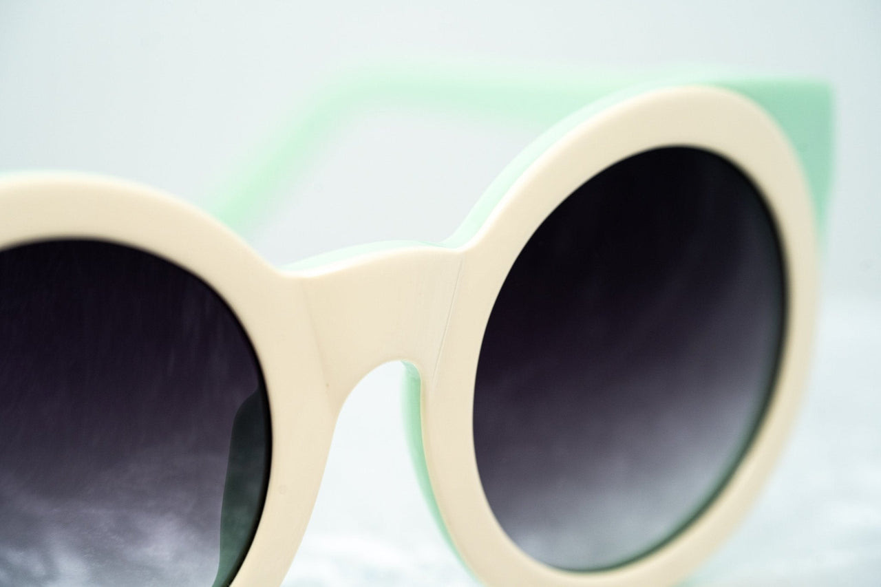 Agent Provocateur Women Sunglasses Round Cream/Green and Grey Lenses Category 3 - AP65C4SUN - Watches & Crystals