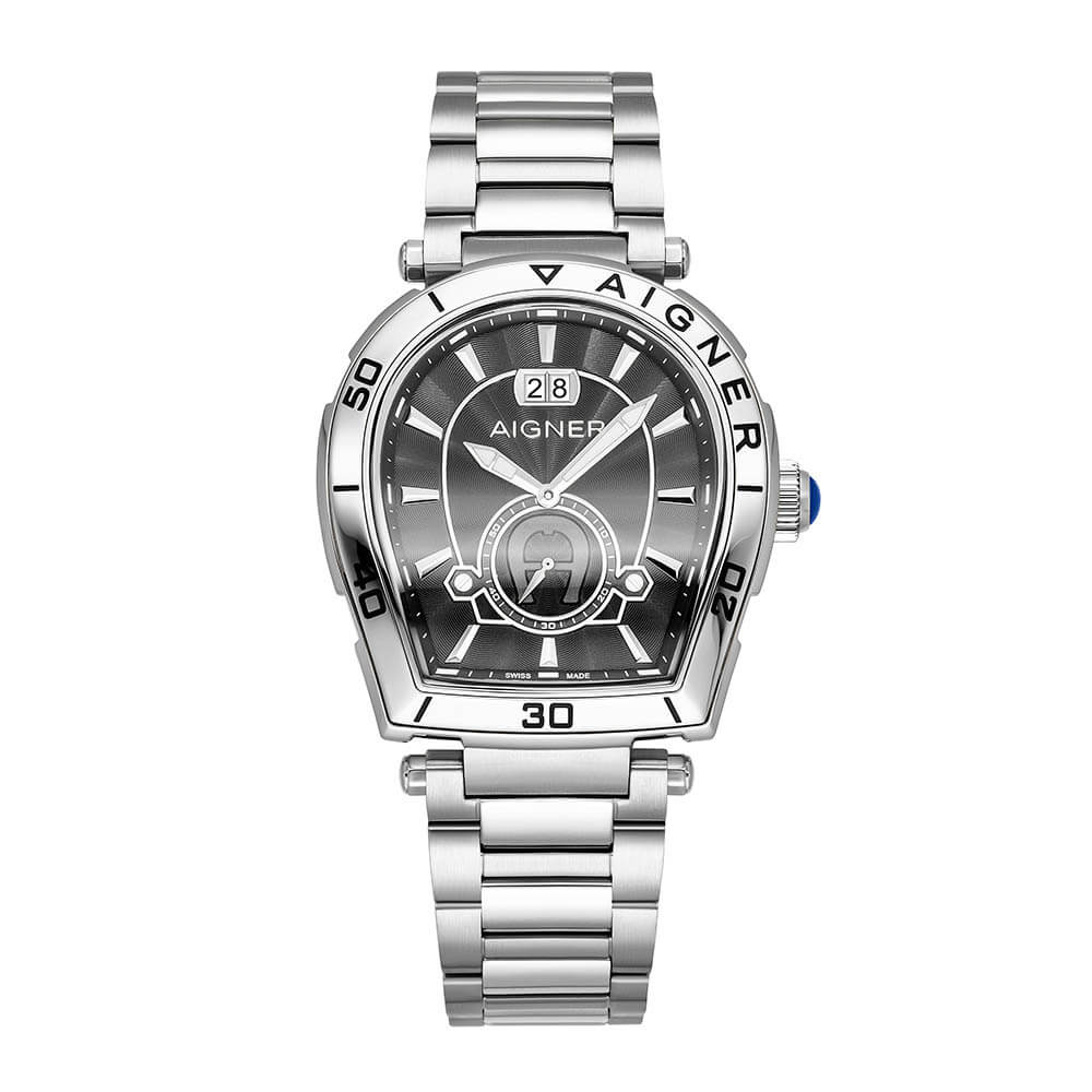 Aigner Trapani 42mm Black SS Men's Watch