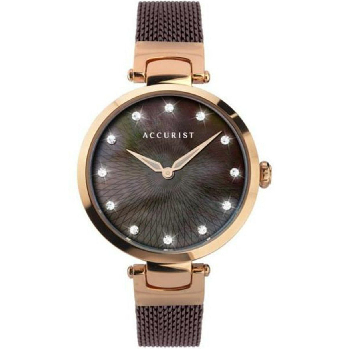 Analogue Watch - Accurist 8306 Ladies Brown Mesh Watch