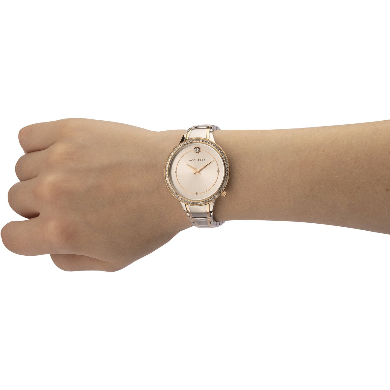 Analogue Watch - Accurist 8341 Ladies Rose Gold Watch